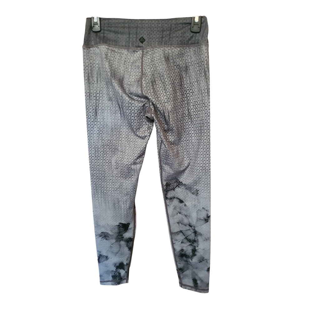 PRANA Leggings Gray Flower Watercolor Tie Dye Yoga Running Size Medium